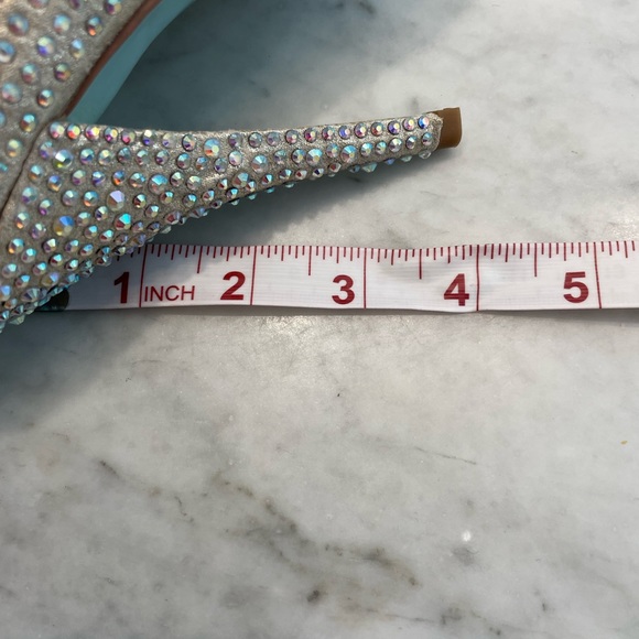 Betsy Johnson Crystal Studded Gold Shoes - Picture 7 of 8